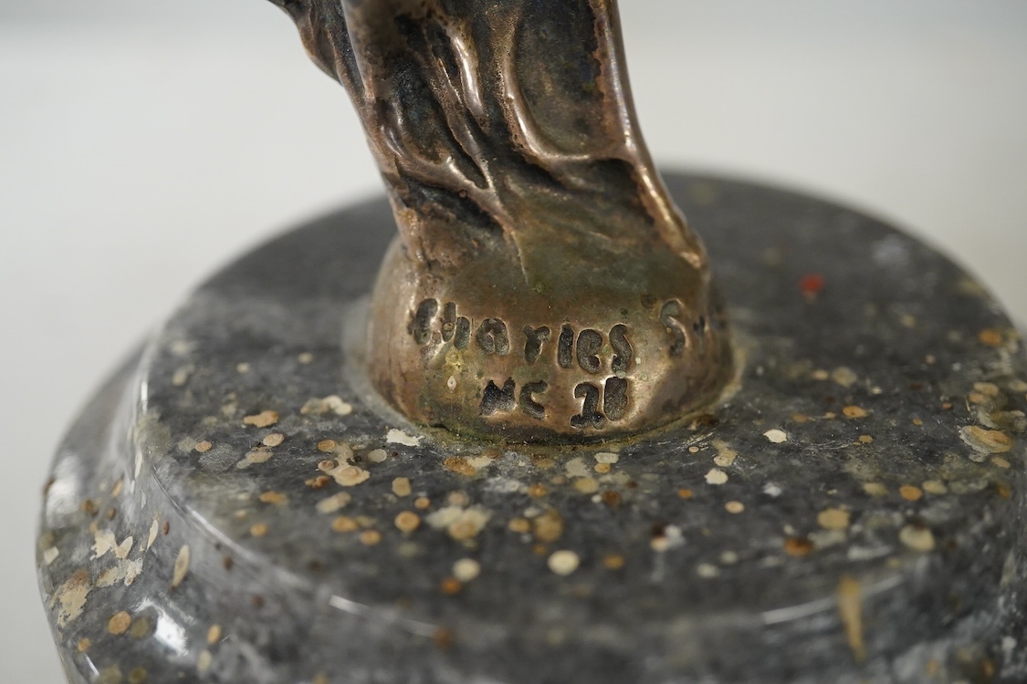 Three car mascots to include two Sprit of Ecstasy examples and five Festival of Britain medallions